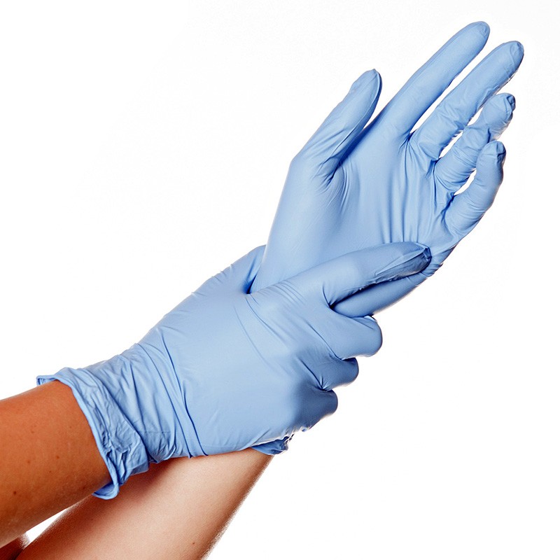 100 Einweghandschuhe Handschuhe Gr L Nitril puderfrei blau ST-358 